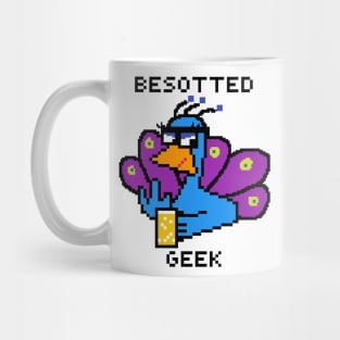 Peacock Black Mug